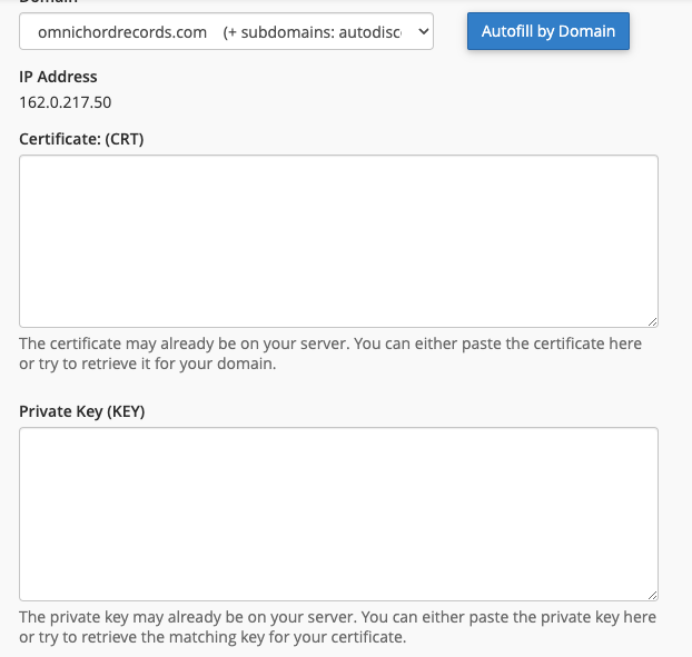 Certificate Form
